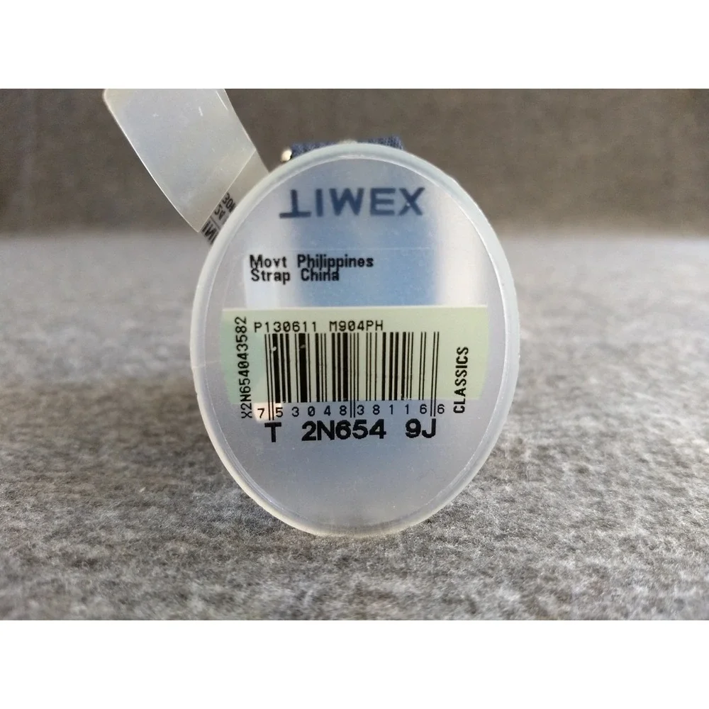 Timex‎ Indiglo Night Light Weekender Watch T2N654 Easy Read Blue Gray Strap NEW